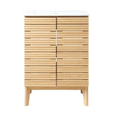 Henry Modern 2-Shelf Bath Vanity Cabinet with White Ceramic Sink Basin Top (Faucet not Included)