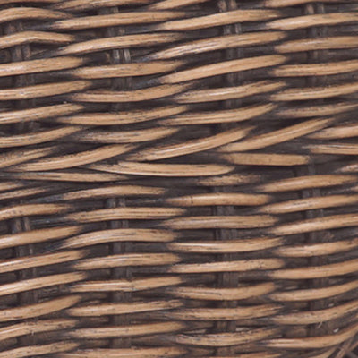 Baxton 19.7" Bohemian Designer Woven Rattan/Wood Vanity Stool