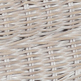Baxton 19.7" Bohemian Designer Woven Rattan/Wood Vanity Stool