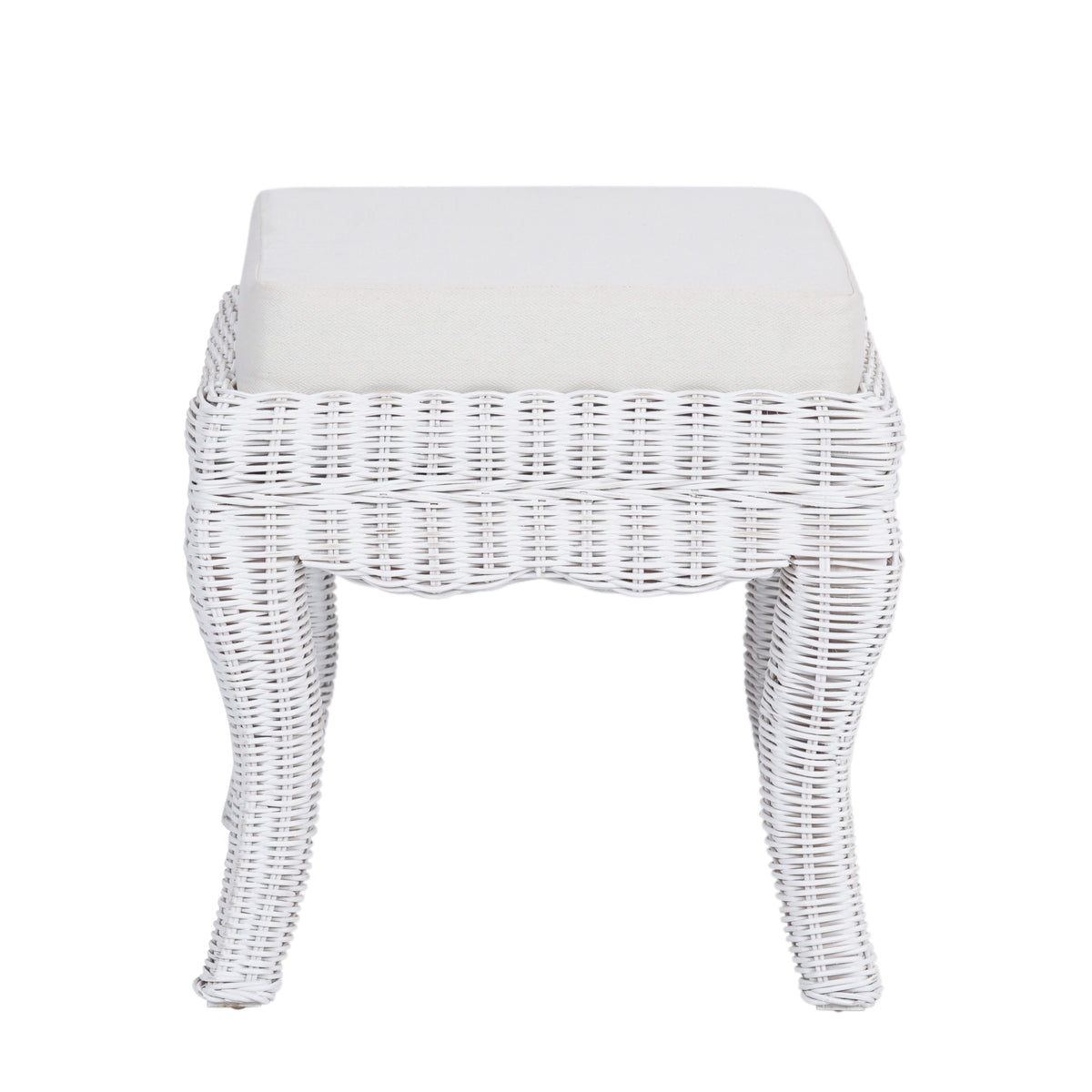 Baxton 19.7" Bohemian Designer Woven Rattan/Wood Vanity Stool