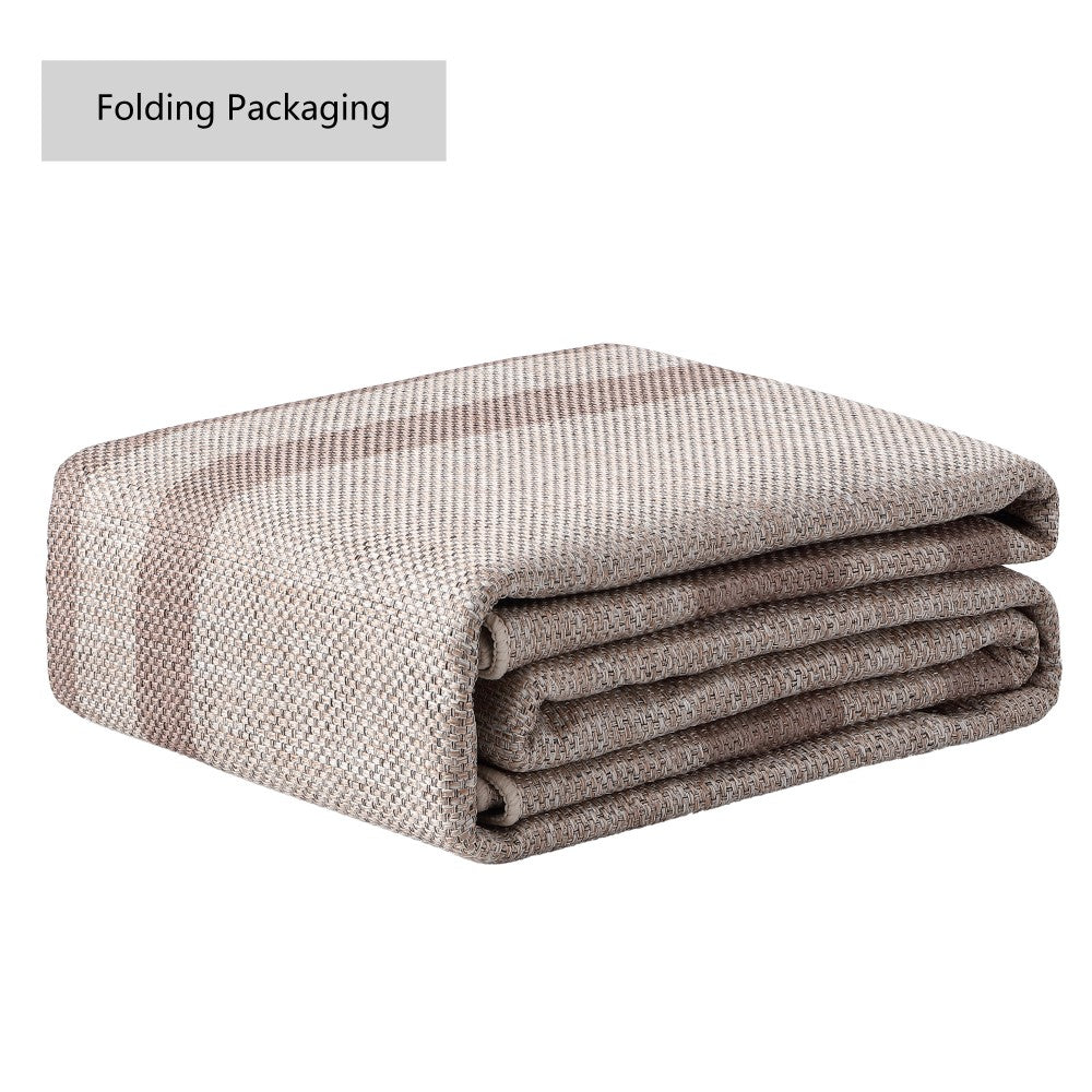 Aspen Double Border Non-slip Machine-washable Area Rug