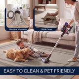 Aspen Double Border Non-slip Machine-washable Area Rug