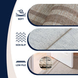 Aspen Double Border Non-slip Machine-washable Area Rug