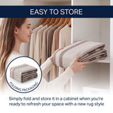 Aspen Double Border Non-slip Machine-washable Area Rug