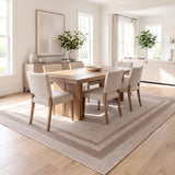 Aspen Double Border Non-slip Machine-washable Area Rug