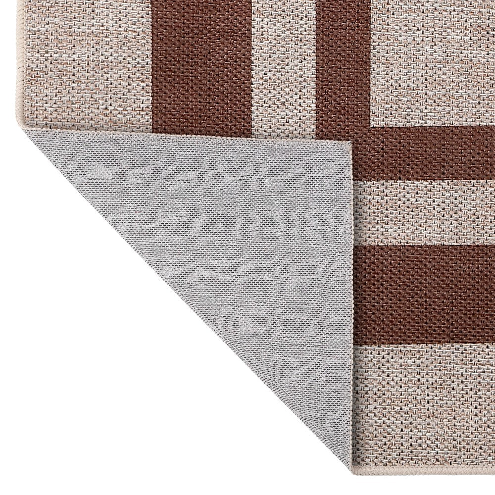 Aspen Double Border Non-slip Machine-washable Area Rug