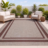 Aspen Double Border Non-slip Machine-washable Area Rug