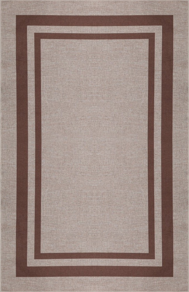 Aspen Double Border Non-slip Machine-washable Area Rug