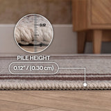 Aspen Double Border Non-slip Machine-washable Area Rug