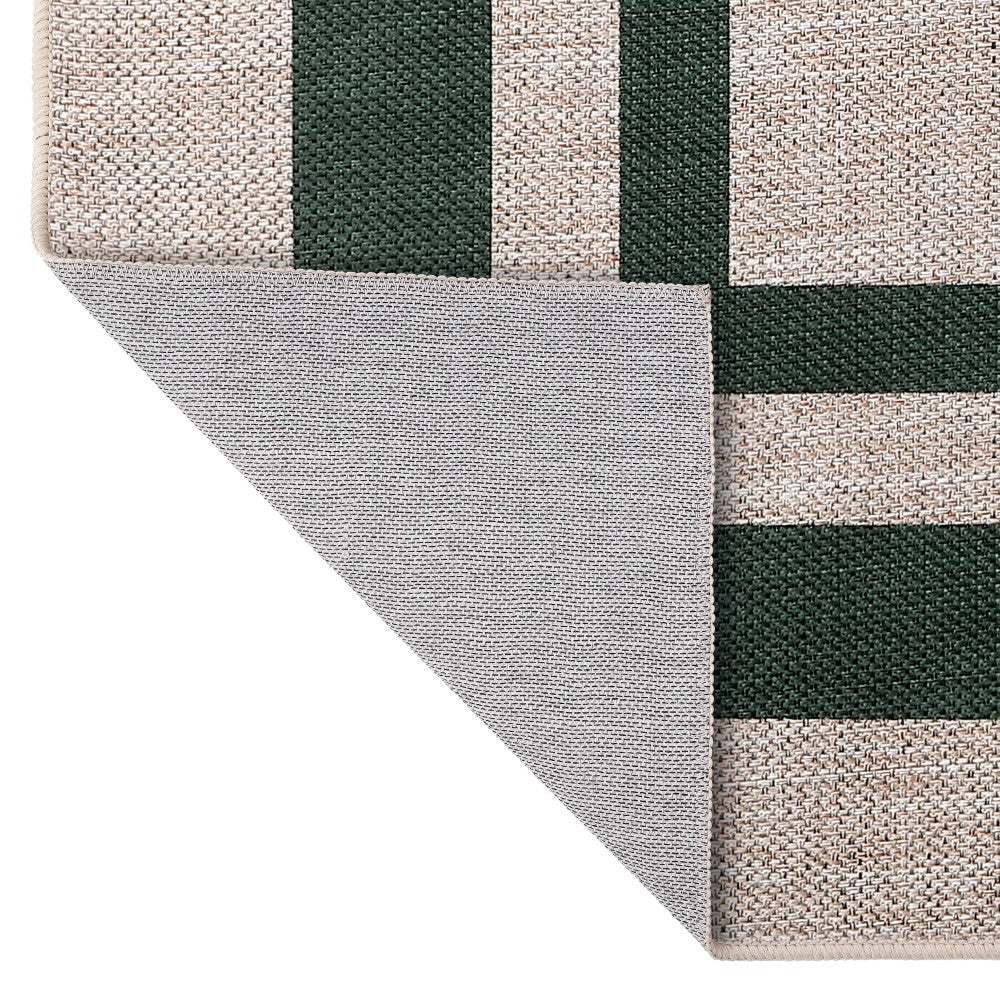 Aspen Double Border Non-slip Machine-washable Area Rug