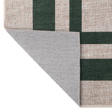 Aspen Double Border Non-slip Machine-washable Area Rug