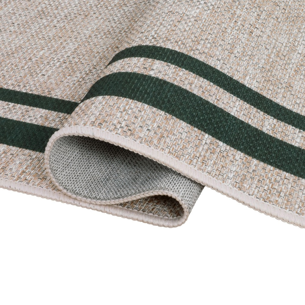 Aspen Double Border Non-slip Machine-washable Area Rug