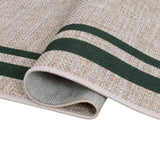Aspen Double Border Non-slip Machine-washable Area Rug
