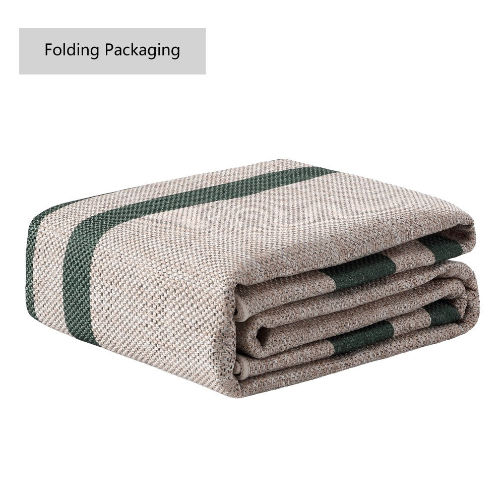 Aspen Double Border Non-slip Machine-washable Area Rug