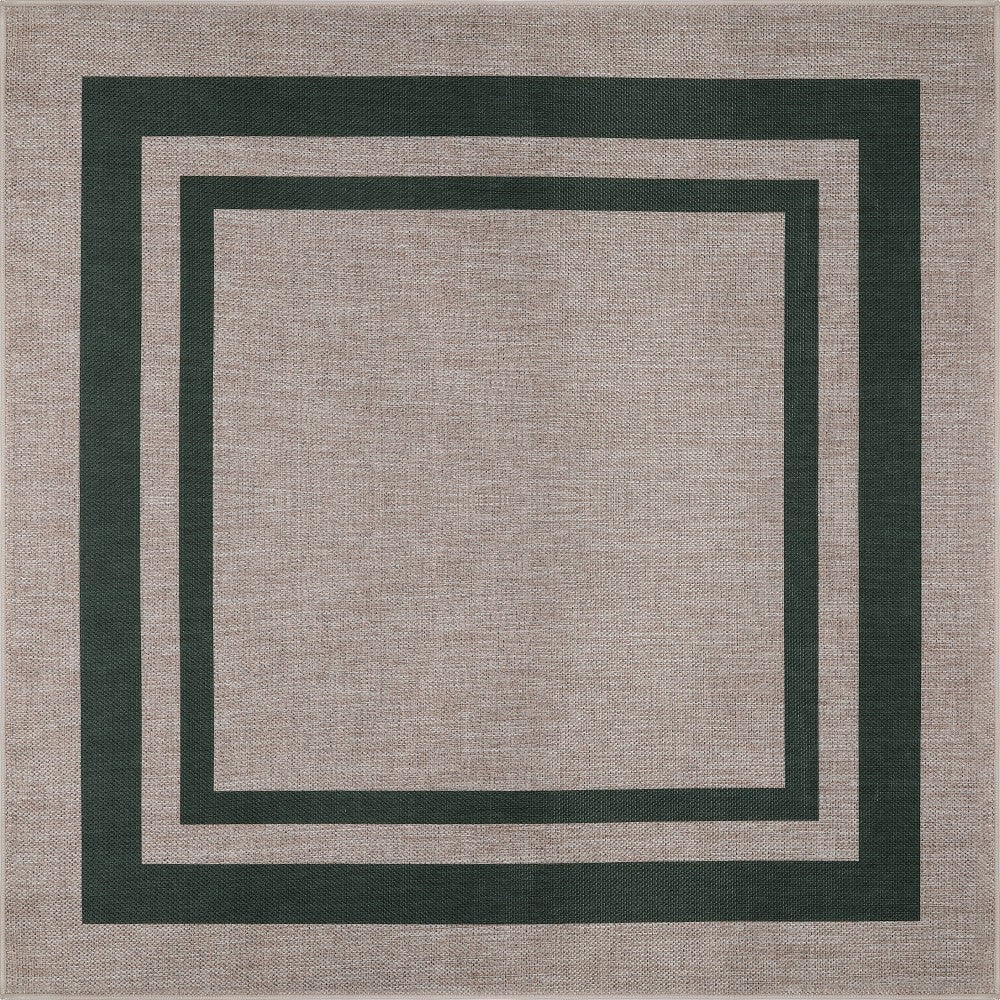Aspen Double Border Non-slip Machine-washable Area Rug