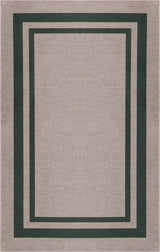 Aspen Double Border Non-slip Machine-washable Area Rug