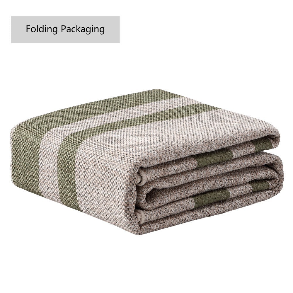 Aspen Double Border Non-slip Machine-washable Area Rug
