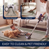 Aspen Double Border Non-slip Machine-washable Area Rug