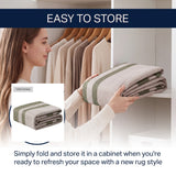 Aspen Double Border Non-slip Machine-washable Area Rug