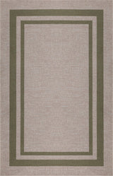 Aspen Double Border Non-slip Machine-washable Area Rug