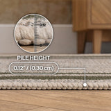 Aspen Double Border Non-slip Machine-washable Area Rug