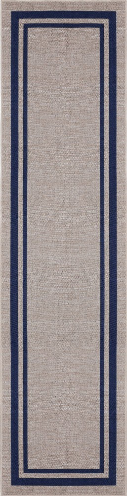 Aspen Double Border Non-slip Machine-washable Area Rug