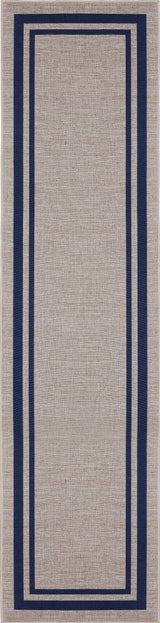 Aspen Double Border Non-slip Machine-washable Area Rug