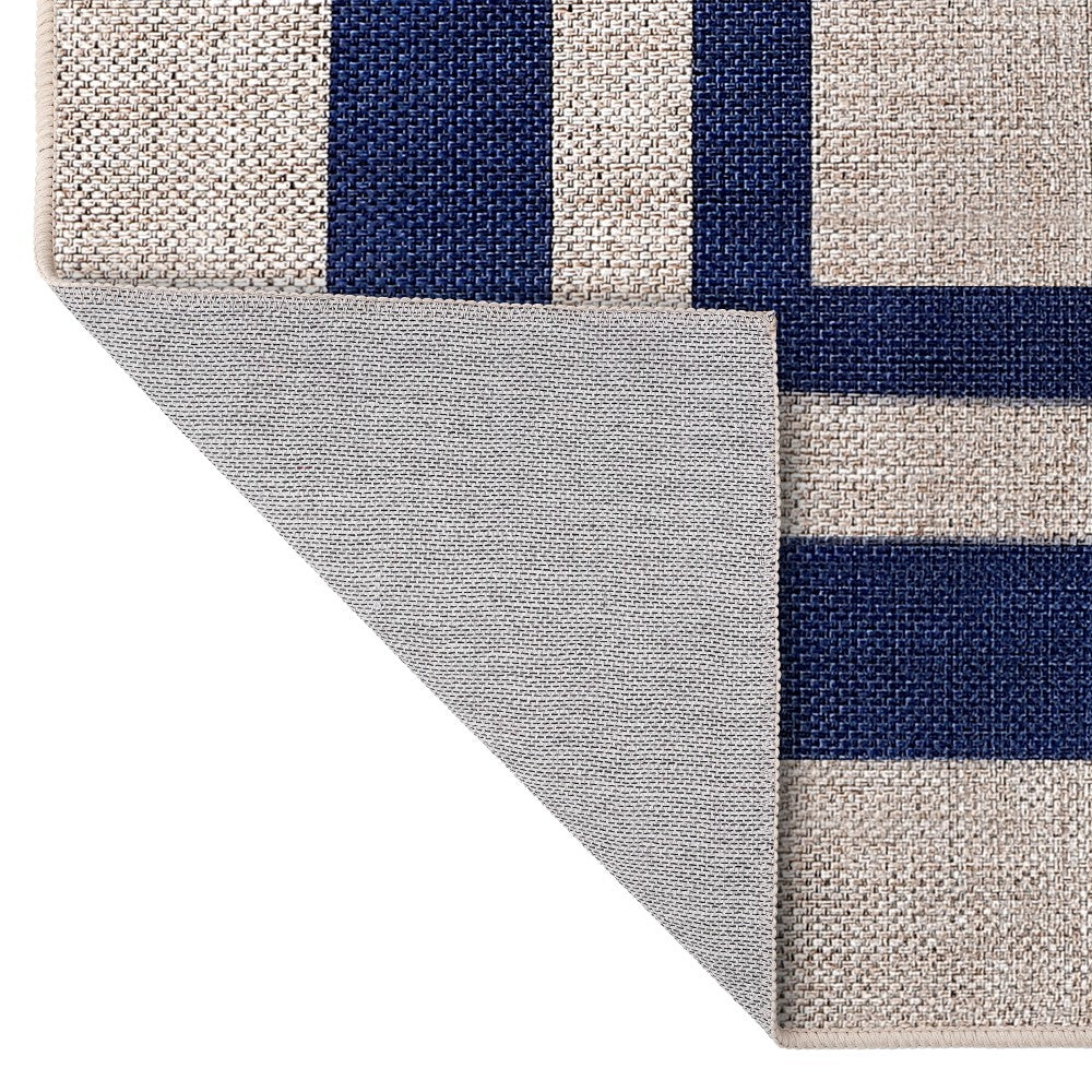 Aspen Double Border Non-slip Machine-washable Area Rug