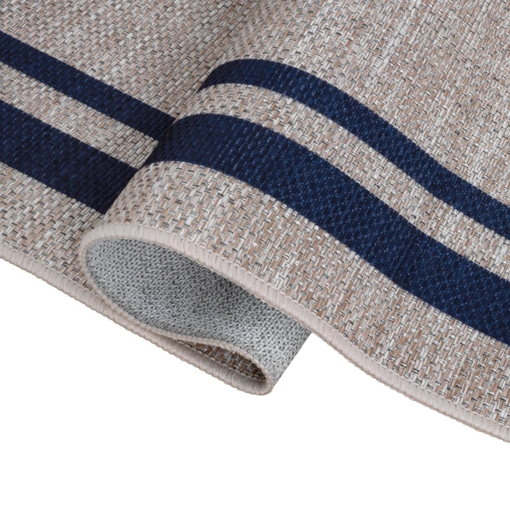 Aspen Double Border Non-slip Machine-washable Area Rug