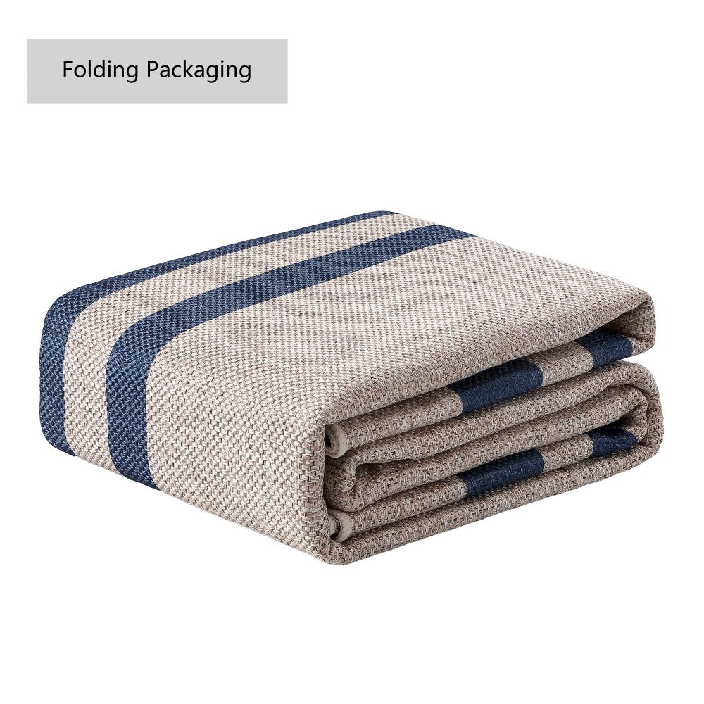 Aspen Double Border Non-slip Machine-washable Area Rug