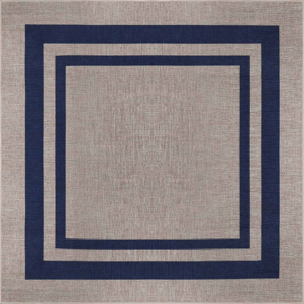 Aspen Double Border Non-slip Machine-washable Area Rug