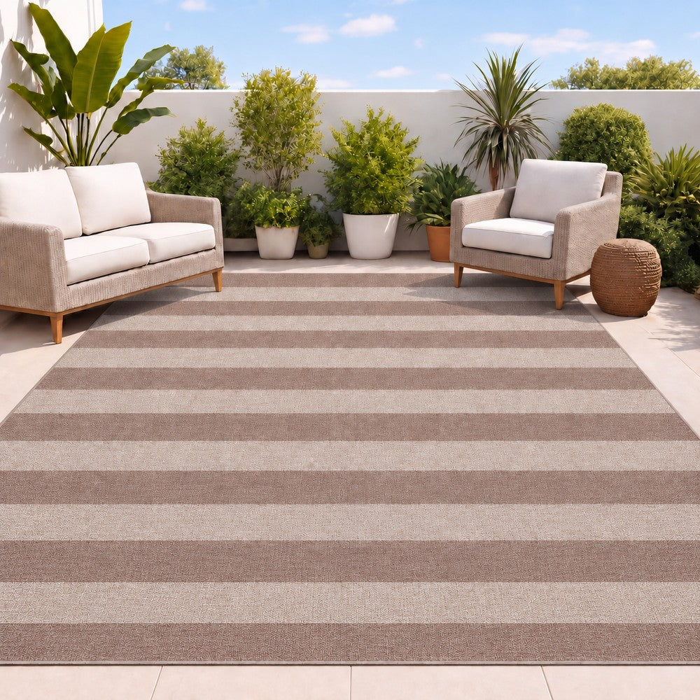 Laurel Cabana Stripe Non-slip Machine-washable Area Rug