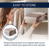 Laurel Cabana Stripe Non-slip Machine-washable Area Rug