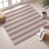 Laurel Cabana Stripe Non-slip Machine-washable Area Rug