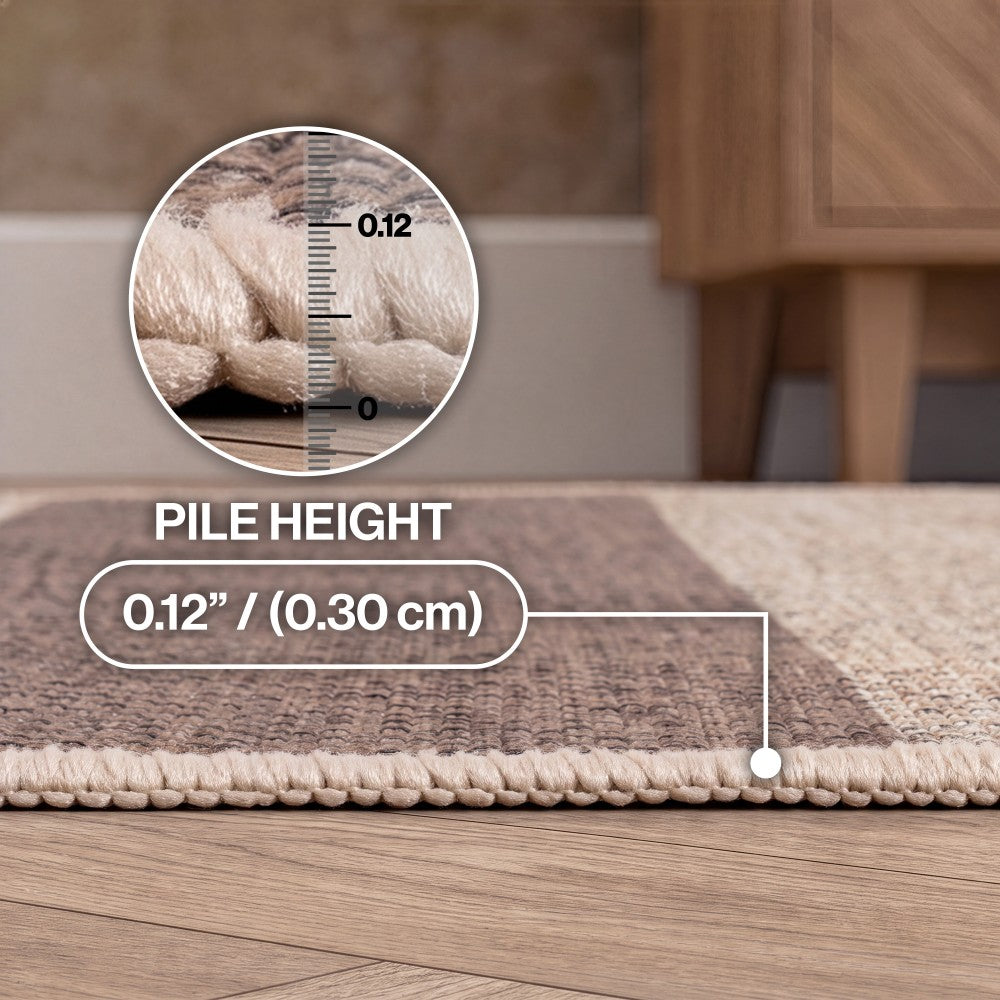 Laurel Cabana Stripe Non-slip Machine-washable Area Rug