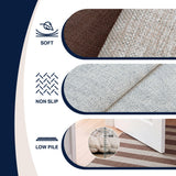 Laurel Cabana Stripe Non-slip Machine-washable Area Rug