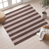 Laurel Cabana Stripe Non-slip Machine-washable Area Rug