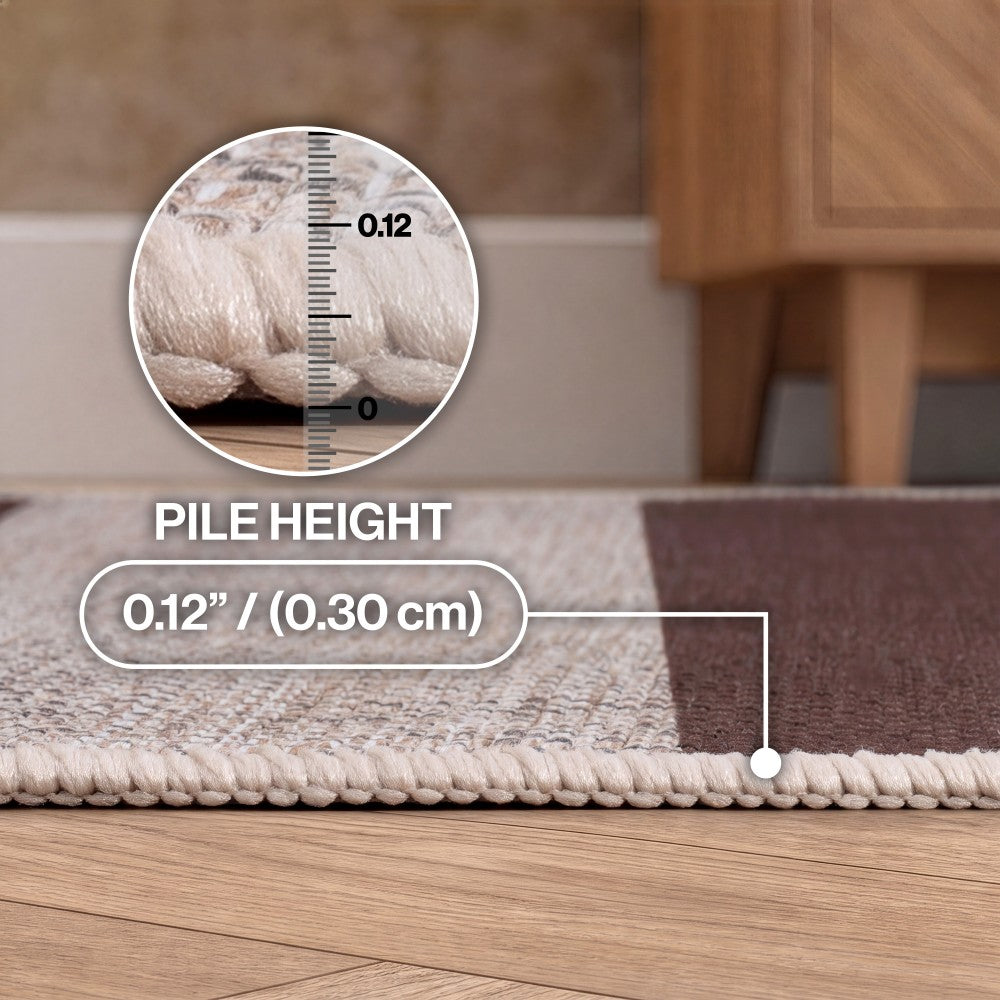 Laurel Cabana Stripe Non-slip Machine-washable Area Rug