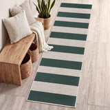 Laurel Cabana Stripe Non-slip Machine-washable Area Rug