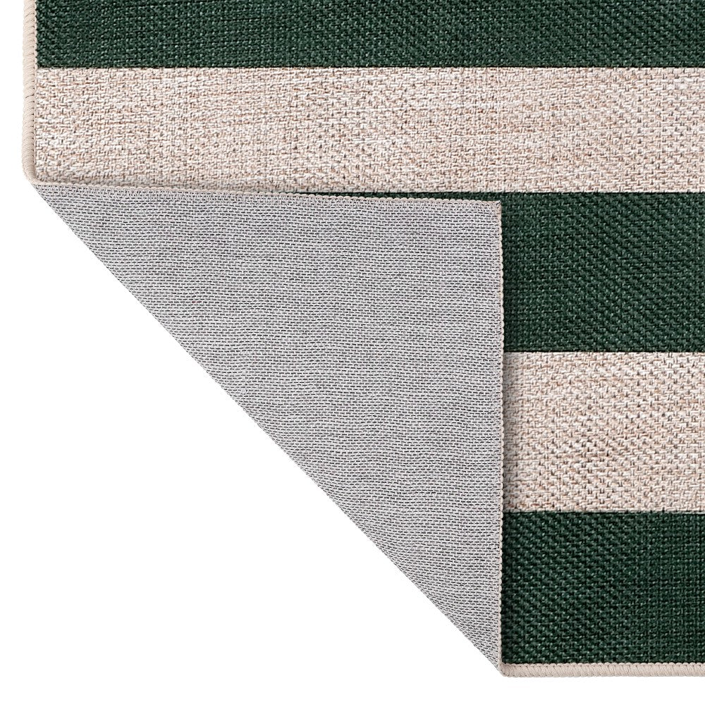 Laurel Cabana Stripe Non-slip Machine-washable Area Rug