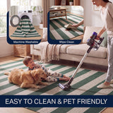 Laurel Cabana Stripe Non-slip Machine-washable Area Rug