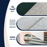 Laurel Cabana Stripe Non-slip Machine-washable Area Rug