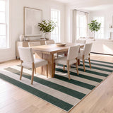 Laurel Cabana Stripe Non-slip Machine-washable Area Rug