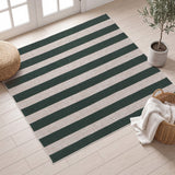 Laurel Cabana Stripe Non-slip Machine-washable Area Rug