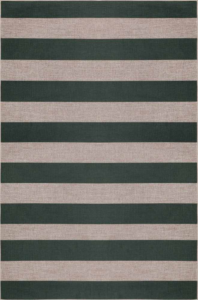 Laurel Cabana Stripe Non-slip Machine-washable Area Rug