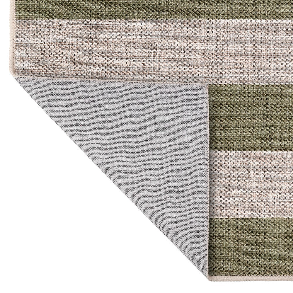 Laurel Cabana Stripe Non-slip Machine-washable Area Rug