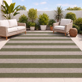 Laurel Cabana Stripe Non-slip Machine-washable Area Rug