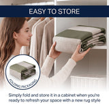 Laurel Cabana Stripe Non-slip Machine-washable Area Rug