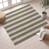 Laurel Cabana Stripe Non-slip Machine-washable Area Rug
