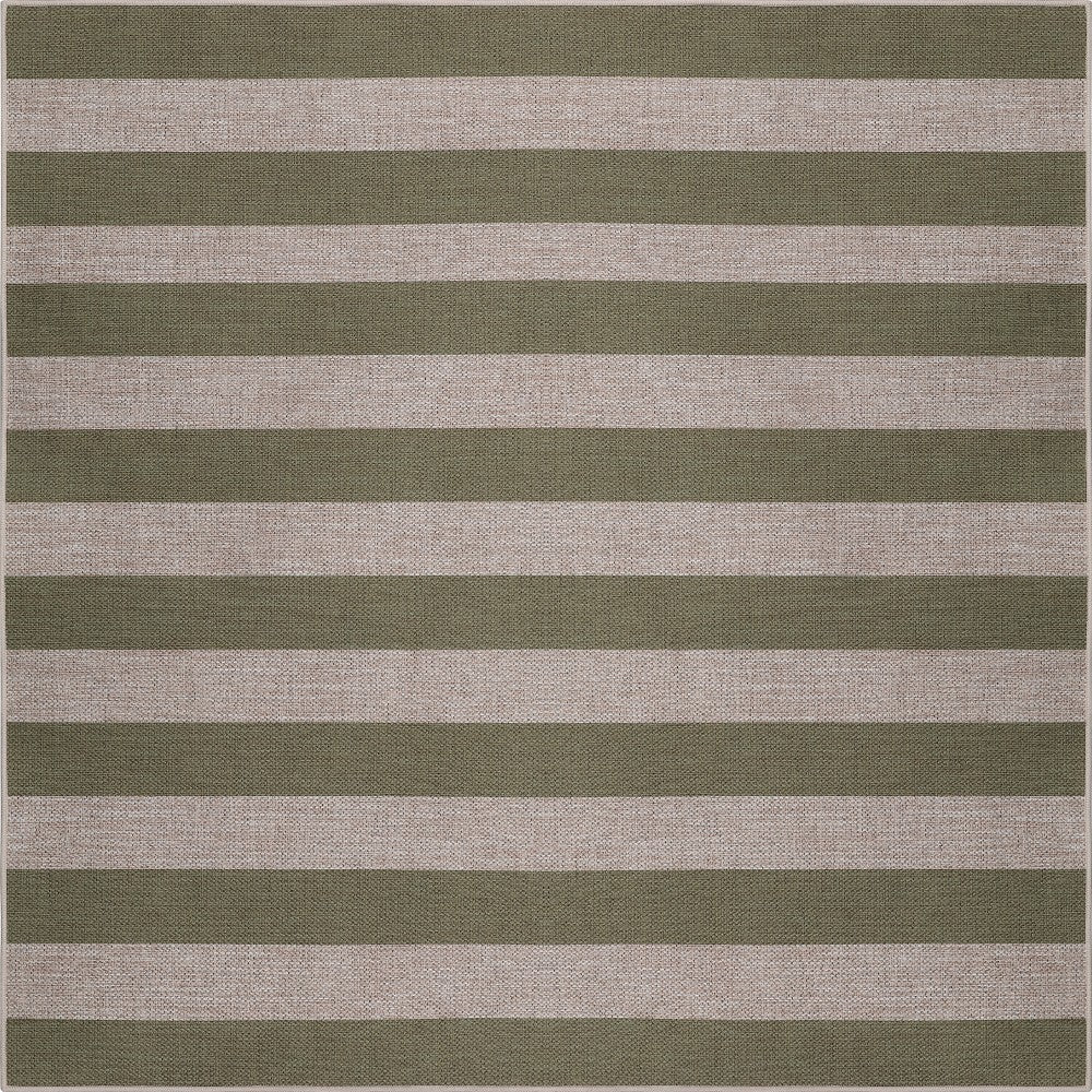 Laurel Cabana Stripe Non-slip Machine-washable Area Rug